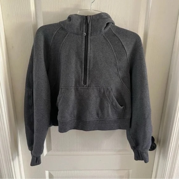 LULULEMON Gray Scuba Oversized Half-Zip Hoodie - Picture 5 of 10